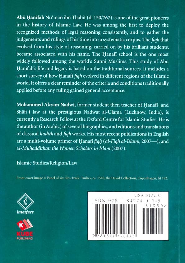 Abu Hanifah: His Life, Legal Method & Legacy alternate